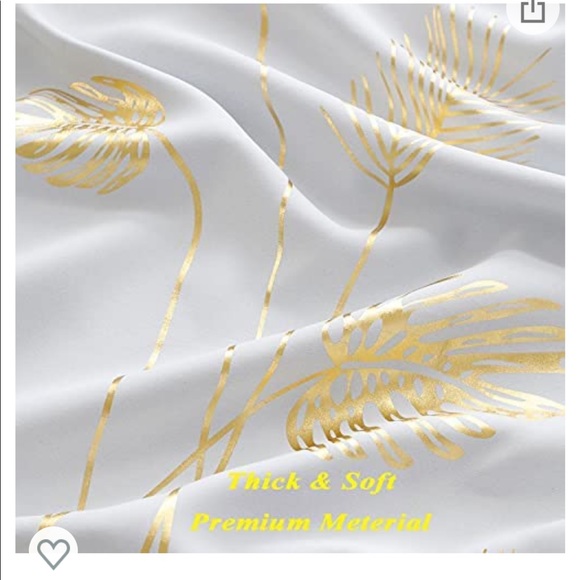 Grayish White with Gold Flower Drapes 52W X 82L (2 panels per package) NEW! - Picture 4 of 7